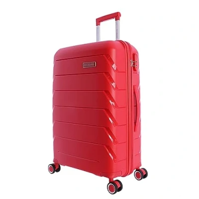 Image of DON ALGODON Cabin Travel Suitcases Suitcase 55x40x20 Heavy Duty Trolley Luggage for Aircraft with 4 360º Wheels and Lock, red, Mediana, Medium