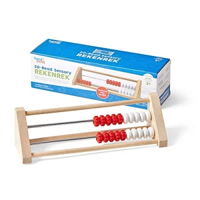 Image of Learning Resources 20 Bead Sensory Rekenrek, Wooden Abacus For Kids Maths Activities, Number Sense, Addition, Subtraction, Home Supplies (Set of 1), Multicoloured