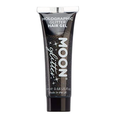 Image of Holographic Glitter Hair Gel by Moon 20ml Black