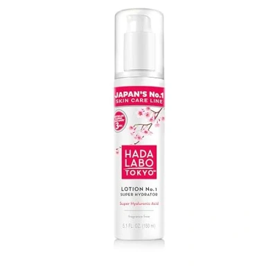 Image of Hada Labo Tokyo Super Hyaluronic Acid Hydrator Lotion, for Age 18 39, 150 ml bottle (Pack of 1)