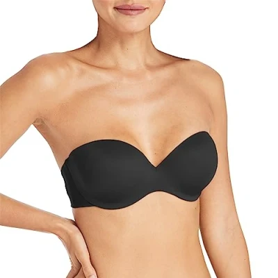 Image of Maidenform Women&#039;s Comfort Devotion Strapless Everyday Bra, Black), 34B