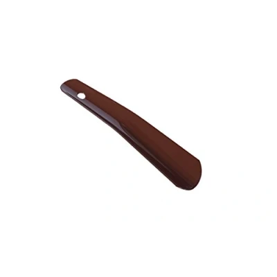 Image of Finest Shoe Horn Boot for Men and Women, Colourful, Durable Metal, Short Handled, by Kaps, 17 cm 6.70 inch, Brown