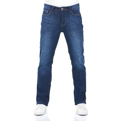 Image of riverso RIVFalko Men&#039;s Stretch Bootcut Jeans Trousers Denim Black Blue Grey 29 30 31 32 33 34 36 38 40, Dark (D212), W/32 L