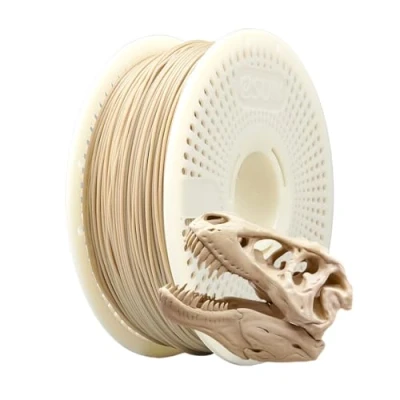 Image of eSUN PLA+ Refill Filament and Spool Kit, Spoolless PLA Plus 1.75mm Removable eSpool+, 1KG (2.2 LBS) for 3D Printers,Bone White
