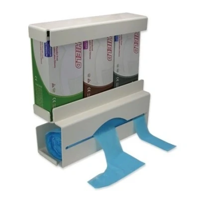 Image of Duo Glove and Apron Dispenser White Plastic
