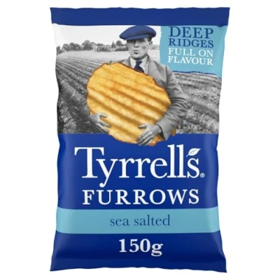Image of Tyrrells Furrows Sea Salted Sharing Crisps 150 g