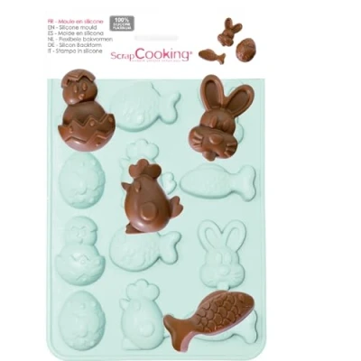 Image of ScrapCooking Silicone Assorted Easter Mold for Chocolate