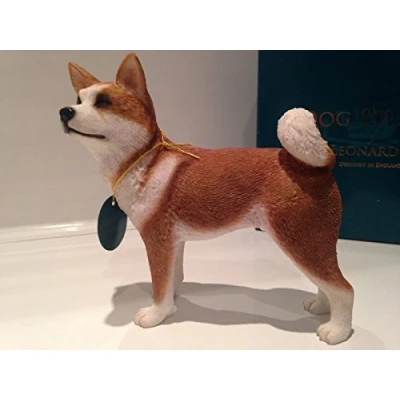 Image of Japanese Akita Ornament Dog Figure Figurine Gift Boxed Leonardo Collection