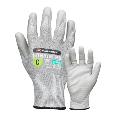 Image of Blackrock Lithium PU Cut Resistant Level C Gloves, Work Gloves Men Women, Safety Wood Carving Slash Resistant, Knife Working Warehouse Grip Size 11/2XL