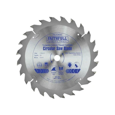 Image of Faithfull TCT Cordless Trimsaw Blade 136 x 10mm 24T POS FAIZ13624C