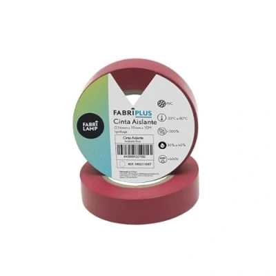 Image of Brightium Red PVC Insulation Tape Roll 19mm x 10m Perfect for Electricians Flexible, Durable and Strong Ideal Securing Electrical Connections Safely Reliably.