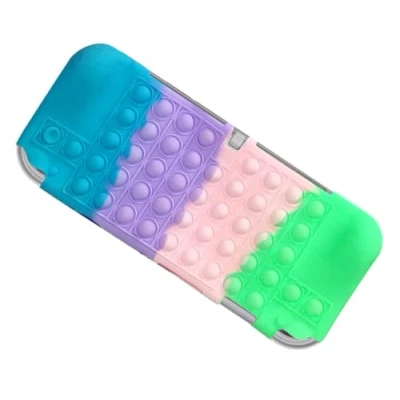 Image of SDTEK Case Compatible with Nintendo Switch OLED, Bubble Fidget Pop Soft Silicone Phone Cover (Blue/Purple/Pink/Green)