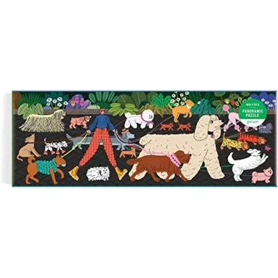 Image of Galison 9780735369528 Dog Walk 1000 Piece Panoramic Puzzle