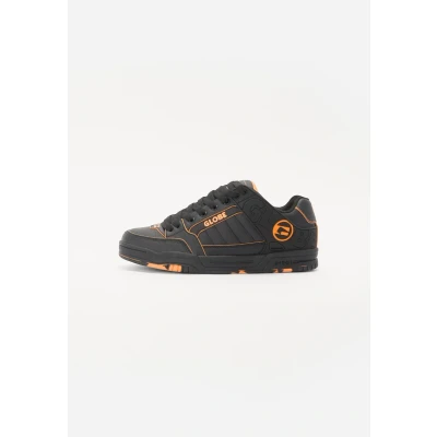 Image of Globe Men&#039;s Tilt Skateboarding Shoe, Black/Orange/Mosaic, 5 UK