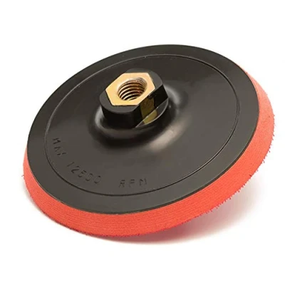 Image of Glass Polish 5 inch (125mm) Professional Polishing and Sanding Backing Pad for Rotary Polisher with M14 Thread Hook Loop Fastener