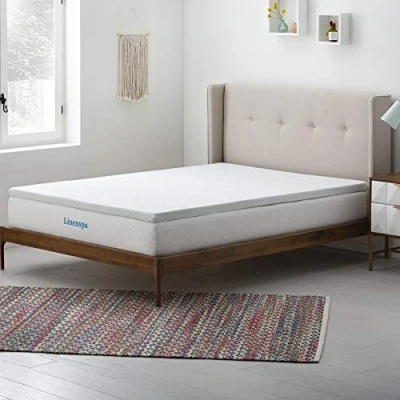 Image of Linenspa 5 cm Gel Infused Memory Foam Mattress Topper with Zippered Cover King size (150 x 200 cm)
