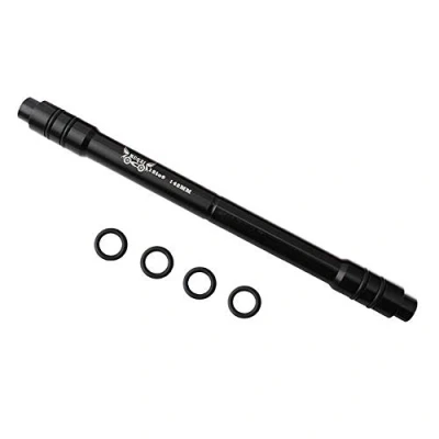 Image of VOANZO Black Aluminum Alloy Conversion Skewer Adapter 12mm Front Thru Axle to 9mm Quick Release Mountain Bike Hub 142mm