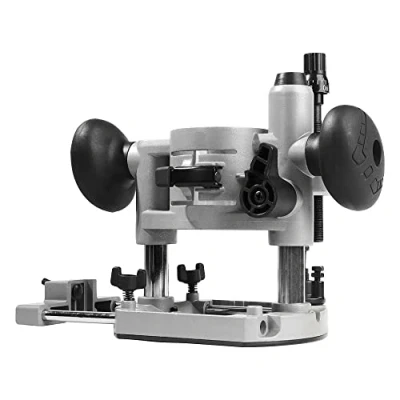 Image of JCB Plunge Router Base for Use with 18v Router, 8mm Socket Wrench, Aluminium Base, 3 Stage Precision Cutting Depth Versatile Accessory Year Warranty