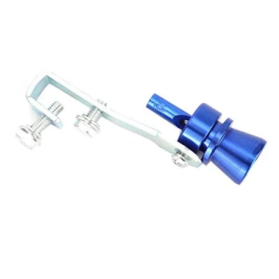 Image of Car Turbo Sound Whistle, Akozon Aluminium Alloy Whistle Tail Throat Muffler Exhaust Pipe With Mounting Accessories (Blue)(（TC M）)