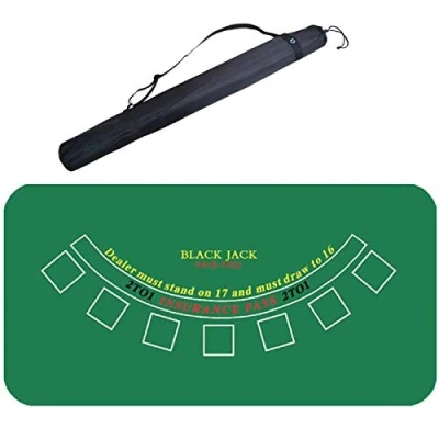 Image of Poker Mat Table Top, for Texas Holdem And Blackjack Professional Grade Mat(24*47in)