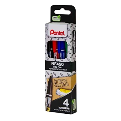 Image of Pentel Extra Fine Permanent Marker 4pc Wallet Assorted