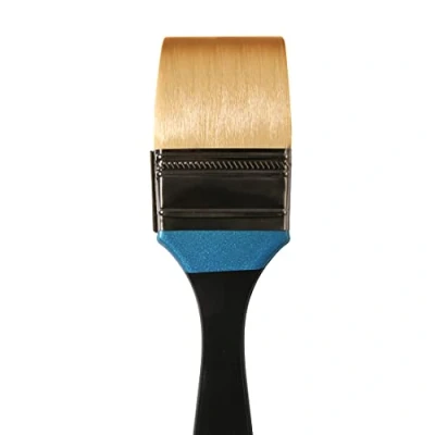 Image of Daler Rowney Aquafine Watercolour Brush, Soft Synthetic Hair, Short Handle, Skyflow, 2in