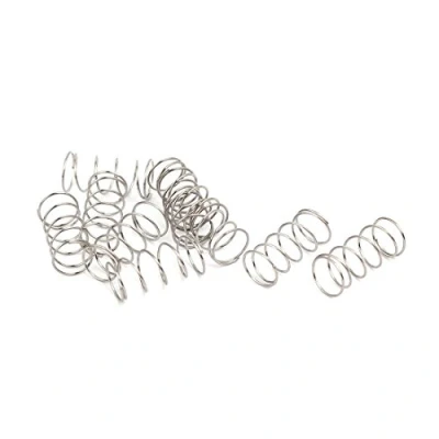 Image of sourcingmap Compression Spring,304 Stainless Steel,5mm OD,0.3mm Wire Size,10mm Free Length,Silver Tone,10Pcs
