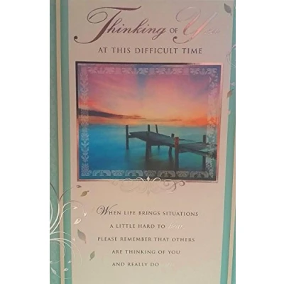 Image of Thinking of You at This Difficult Time Sympathy Greeting Card