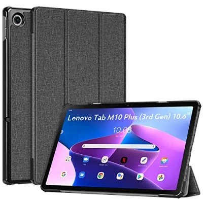 Image of FINTIE Case Compatible with Lenovo Tab M10 Plus 3rd Gen (2022 Release) 10.6 inch, Ultra Thin Flip Cover Auto Sleep/Wake and Kickstand Function, Gray