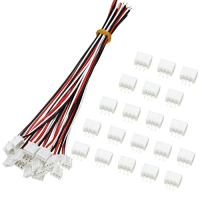 Image of 20 Sets Mini Micro 3pin JST XH Connector Plug 2.54mm With 24AWG Wires Cables 150mm Length Pin Connectors Terminals