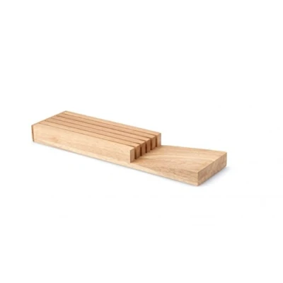 Image of Continenta Block for Drawer Rubber Wood 5 Knifes, Light Brown, One Size