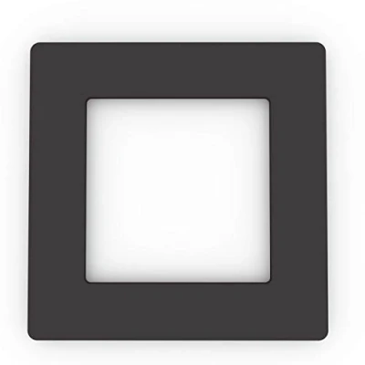 Image of Focus Plastics SINGLE LIGHT SWITCH SOCKET COLOURED ACRYLIC SURROUND FINGER PLATE HUGE COLOUR CHOICE (Black)