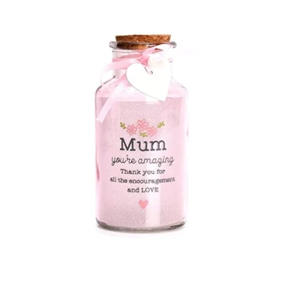 Image of Widdop Love Life Mum You&#039;re Amazing Light Up Jar in Pink Pretty Sentimental Gift Her LL522