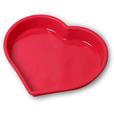 Image of Selecto Bake 1 Heart Shape Silicone Mould Baking Cake ice, Yoghurt, Candy, Sweet, Jelly, Wax, Chocolate 28 x 23 3.8cm (Red)