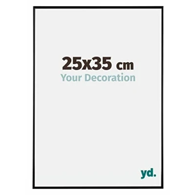 Image of Your Decoration Picture Frame 25x35 cm Decorative Wall in Plastic with Plexiglas Glass Antireflection Excellent Quality Black High Gloss Evry