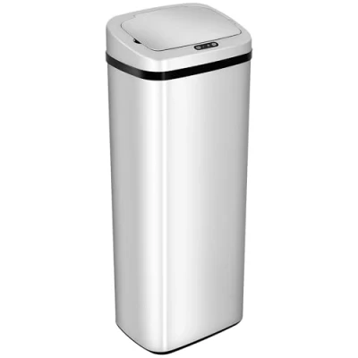 Image of HOMCOM 50L Automatic Sensor Kitchen Bin, Touchless Waste Trash Can, Infrared Garbage Collector, Stainless Steel
