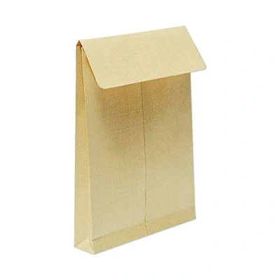 Image of Clairefontaine 13050C Box of 250 Brown Armed Kraft Pockets C4 229x324 mm with 30 Gusset Self Adhesive 130g/m²