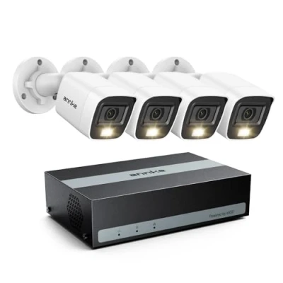 Image of ANNKE 8CH 3K Lite AI DVR with Human &amp; Vehicle Detection, 8 Channel CCTV Camera System 1TB Hard Drive and 4x 1080p Outdoor Security Cameras, Superior IR LED Night Vision, Email Alert Images