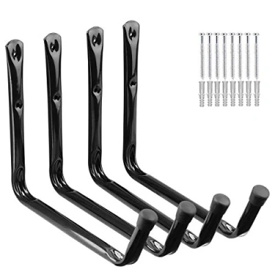 Image of PiPaFox Wall Mounted Giant Garage Storage Hook, 32CM/12.6Inches Heavy Duty Utility Hanging Rack for Surfboard,Ladder,Kayak