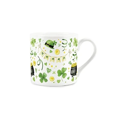 Image of Purely Home St Patrick&#039;s Day Mug Fine Bone China White Coffee/Tea Present Gift
