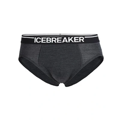 Image of Icebreaker ICEKQ Men Anatomica Briefs Underwear Jet Hthr/Black, S