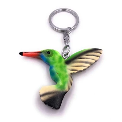 Image of H Customs Hummingbird Bird Wood Noble Handmade Keychain Pendant