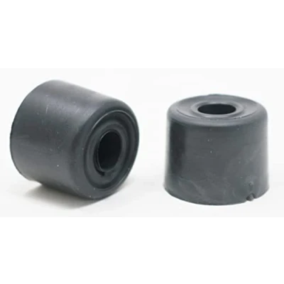 Image of fiXte Medium Wall Floor Mounted Rubber Door Stopper Bump Stop 28mm Black Pack of 2