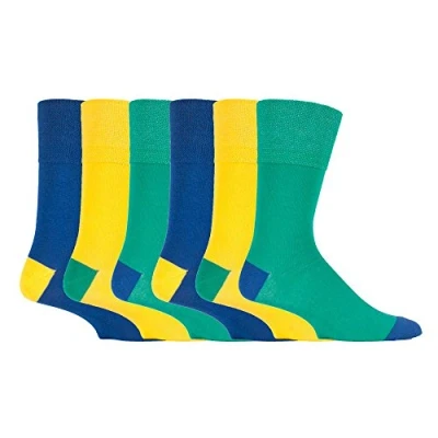 Image of 6 Pairs Mens Sockshop Classic Gentle Grip Socks Size 11 Uk, 39 45 Eur (MGG89)