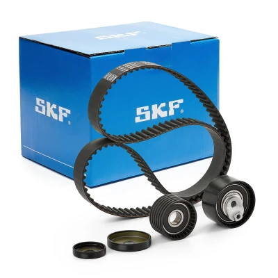 Image of VKM16550, VKM26105, VKMT06104 Timing belt kit SKF VKMA 06106 126 with rounded tooth profile RENAULT: MEGANE 3 Coupe, SCENIC 2, 2