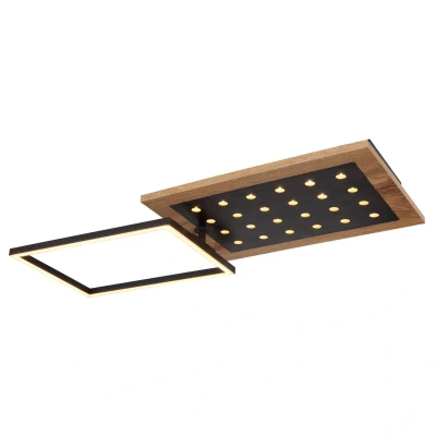 Image of Jimbo Integrated LED Semi Flush Ceiling Light Matt Black 3000K
