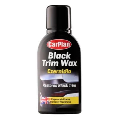 Image of CarPlan Black Trim Wax Cleans &amp; Restores Trim, 350 ml