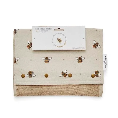 Image of Cooksmart British Designed Roller Towel for Bathroom or Kitchen Towels Bumble Bees