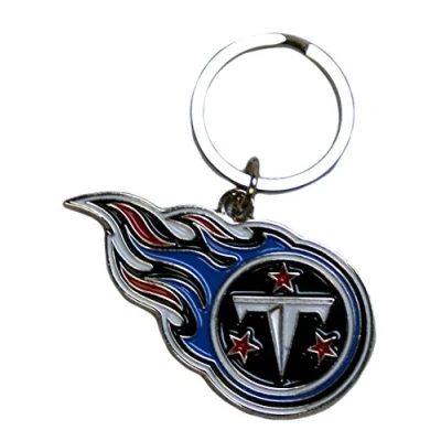 Image of Siskiyou NFL Sports Fan Shop Tennessee Titans Chrome &amp; Enameled Key Chain One Size Team Colors