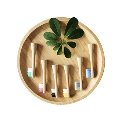 Image of Fayet Bamboo Electric Toothbrush Heads 100% Biodegradable Eco Friendly Sustainable Recyclable Medium Bristle Compatible with Sonicare Replacement